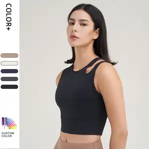 Comfortable high neck longline sports bra For High-Performance 