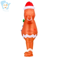 Costume gonflable amusant de bonhomme en pain d'épices pour Halloween, Noël et le Nouvel An, taille plus