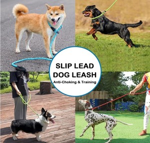 Slip Control No <strong>Pull</strong> Dog <strong>Leash</strong> 7FT 1/2 Inch Leather Nylon Rubber Solid Quick Release for Dogs All Seasons Orange - Product Image 4