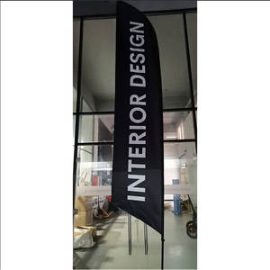 Рекламная акция, сублимационный дизайн, печатная краска, реклама, наружное перо, каплей, пляжный флаг с шестом - Product Image 1