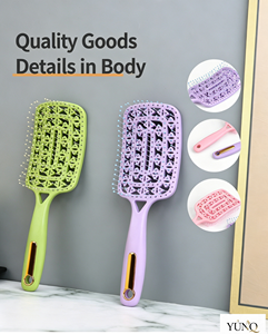 Hollowed-out Massaging Comb Macaron <b>Smoothing</b> Comb Dry and Wet Dual-purpose Hair <b>Brush</b> - Product Image 5