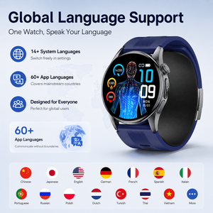 2026นาฬิกาอัจฉริยะ S200เครื่องปั๊มลม BP เทรนด์ ECG AMOLED สำหรับการติดตามสุขภาพประจำวันและการดูแลสุขภาพของครอบครัว - Product Image 3