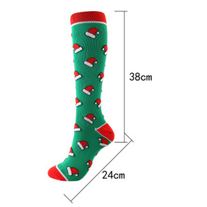 Chaussettes de compression unisexes pour Noël, chaussettes de sport en nylon longues pour le basketball - Product Image 3