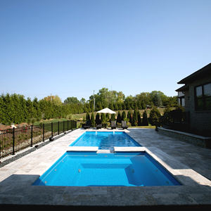 Fibra de vidrio de lujo al aire libre Venta caliente nadar y Spa fibra de vidrio semi enterrada para la venta piscina fuera de la puerta - Product Image 3