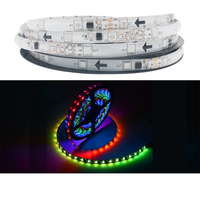 Bande lumineuse LED RGB 5050 DC12V étanche IP65, fonctionnement automatique sans contrôleur, 30 LED/m, Ra70, durée de vie de 30 000 heures