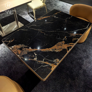 HUALIN in stile moderno Hotel Bar Bar Bar in alluminio tavolo da pranzo in pietra sinterizzata in pietra - Product Image 6