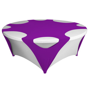 Hoàng Gia Màu Xanh bảng Runner Spandex căng 60inch Vòng tablecloth Overlay băng ghế dự bị bảng bìa cho đám cưới triển lãm trang trí - Product Image 6