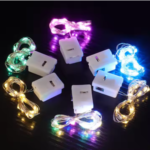 Guirlande lumineuse à piles en fil de cuivre 10/20/30 LED, 3 modes, source lumineuse LED de <span class=keywords><strong>Noël</strong></span> 1m/2m/3m, <span class=keywords><strong>décoration</strong></span> intérieure/extérieure - Product Image 2