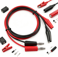 JIALUN 4mm Banana Plug to Copper Electrical Clamp Alligator Clip Test Cable Leads
