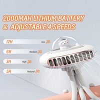 Ventilateur USB Créatif et Mignon 2025 pour Poussette, Silencieux, en Silicone, Sans Pales, en Forme de Pieuvre, Électrique/à Piles, pour Utilisation en Extérieur