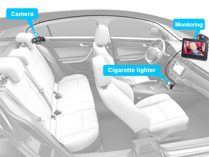 Caméra vidéo sans fil intelligente avec vision nocturne 720P, 4,3 pouces, ABS blanc, audio, télécommande filaire, moniteur pour bébé, voiture - Product Image 3