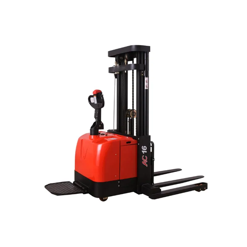 China Top Brand Heli 1.6 ton 3-level Mast Wide Legs Electric Stacker CTD16 Forklift Price For Sale