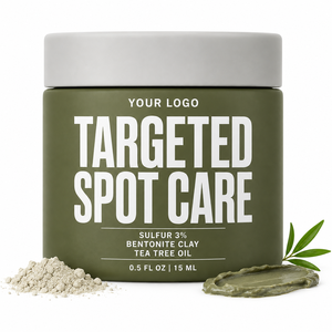 Crème de Soin Localisée Anti-Imperfections au Thé de Bentonite Riche en Soufre, Absorbe l'Excès d'Huile, Lisse les Zones Rugueuses, Confort Cutané, Marque Privée - Product Image 1