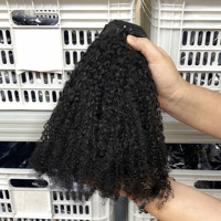 Extensions de cheveux humains brésiliens vierges non traités, bouclés afro 4C, double épaisseur, 100 % naturels, fournisseur de cheveux bruts
