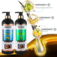 Lot de 800 ml de produits capillaires naturels et biologiques à l'huile d'olive, sans marque, pour le contrôle des pellicules, shampoing et crème rafraîchissants pour adultes