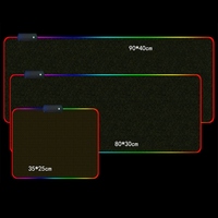 Grand tapis de souris de jeu RGB, surdimensionné, lumineux, avec LED, base en caoutchouc antidérapante, tapis de souris extensible, tapis de clavier, tapis de bureau