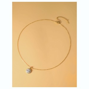 Ensemble collier et boucles d'oreilles en forme de fleur de perle scintillante, en alliage de cuivre, bijoux de fête pour femmes, à la mode - Product Image 4