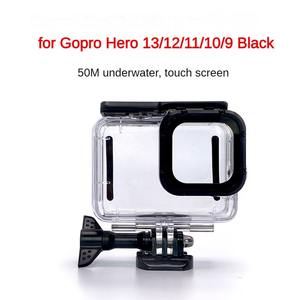 YEAH 50m <span class=keywords><strong>Go</strong></span> <span class=keywords><strong>Pro</strong></span> 13/12/11/10/9 boîtier de plongée tactile étanche pour Gopro Hero13 Hero12 Hero11 <span class=keywords><strong>Hero10</strong></span> Hero9 caméra noire - Product Image 2