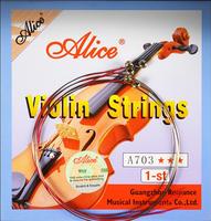Ensemble de cordes de violon en nylon Alice de qualité supérieure pour violons professionnels et débutants - Accessoires d'instruments de musique