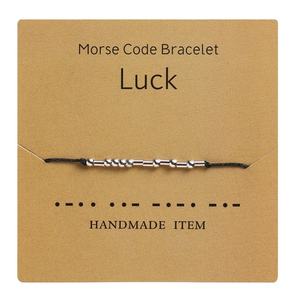 Women Men Personality Custom Morse Code Charm <b>Bracelet</b> Jewelry Gifts Name Message Adjustable Beads <b>Bracelet</b> Bangles - Product Image 1
