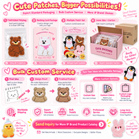 Patch brodé Kawaii en gros, motifs animaux mignons, dessins animés, aliments, sports, à thermocoller ou à coudre
