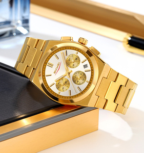 SKMEI 9371 Simple Fashionable <strong>Round</strong> <strong>Watch</strong> Water-Resistant Stainless Steel Band Custom Logo <strong>Pointer</strong> Dial Display - Product Image 5