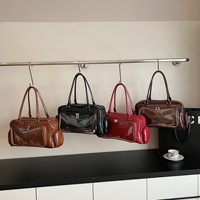 Sac à main personnalisé pour femme en cuir PU avec fenêtre transparente, style vintage, ton Maillard, grande capacité, sac à bandoulière pour dames