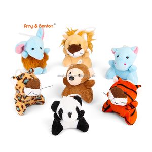 Mini hayvan peluş oyuncak çeşitler tavşan kurbağa küçük Safari dolması oyuncaklar hayvanlar anahtarlık dekorasyon çocuklar için parti Favor hediye - Product Image 4