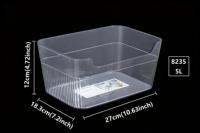 Bacs de rangement en plastique extra-larges transparents portables multi-usages pour la cuisine, le placard et l'organisation de la maison