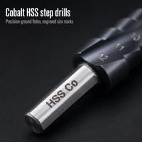 Foret étagé M35 en cobalt avec revêtement TiAlN, HSS, pour percer le métal, ouvre-trou pour acier inoxydable 4-12/4-20/4-32mm