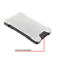 Dompet pemblokir uang logam, dompet logam kualitas tinggi pemblokir RFID, dompet tempat kartu kredit aluminium dengan saku ID