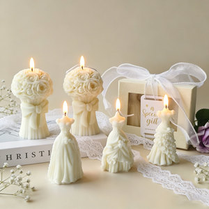 Vela de vestido de novia LANJO, hecha a mano con cera de soja, recuerdos para damas de honor, regalos para invitados de la despedida de soltera. - Product Image 1