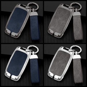 Funda protectora de alta <span class=keywords><strong>calidad</strong></span> para llave de coche, cubierta protectora de cuero de aleación de Zinc para Jaguar Xf Xj Xe Xjl C-x16 X250 f-pace Lr4 - Product Image 6