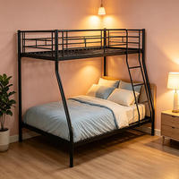Lit superposé en métal moderne et durable pour adultes et enfants, design gain de place pour chambre à coucher, salon, hôtel, école