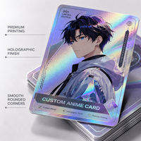 Cartes photo épaissies personnalisées, cartes postales de dessins animés DIY, cartes laser, marchandises de soutien pour célébrités d'anime, personnalisables en Chine