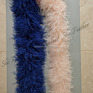 8ply <strong>Ostrich</strong> <strong>Feather</strong> <strong>Boa</strong> 10-15cm Fluffy DIY Craft Costume For Halloween Carnival Wedding Decorations Dyed Natural Patterned - Product Image 3