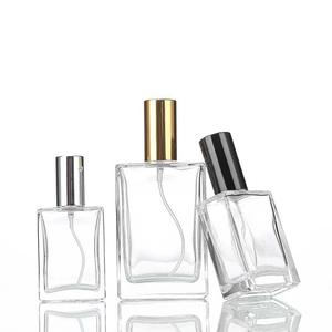 In Stock 30ML 50ML 100ML Glass Luxury Flat Square Transparent Perfume Spray Bottle With Screw Lid for <strong>Pefume</strong> <strong>Packaging</strong> Wholesale - Product Image 6