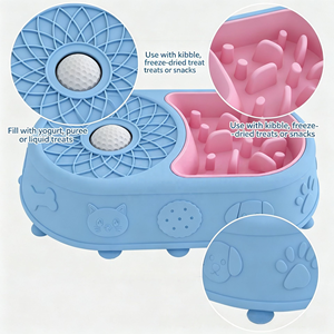 Tapis de léchage antidérapant pratique avec conception d'alimentation lente pour le soulagement du stress - Product Image 5