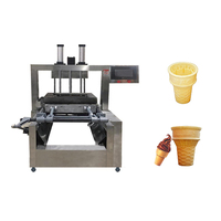Machine automatique à gaufres coniques 60-120 pièces/heure, contrôle électrique PLC, machine multifonctionnelle pour la cuisson de cornets de glace et de gaufrettes