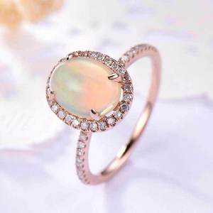 Anello Effetto Opale per Donne, Elegante Stile Occidentale, Accessorio da Dito alla Moda per Feste, Regalo - Product Image 1