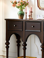 Amerikanischer Landhausstil Massivholz-Eingangsbereich-Schrank Minimalistisches Vintage-Sideboard Wohnzimmer-Konsolentisch Sofatisch Dekorativ