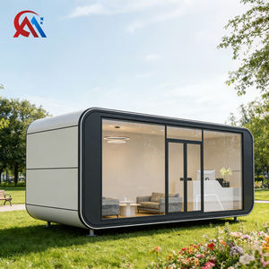 Moderna Capsula Abitativa Prefabbricata Stile Apple Pod con Soggiorno, Cabina Apple per Showroom - Product Image 3