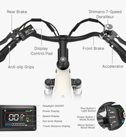 Vélo Électrique 36V 250W Step City Commuter 27,5 Pouces 7 Vitesses Frein à Disque Cadre en Alliage d'Aluminium Suspension Affichage Numérique Porte-Bagages Arrière
