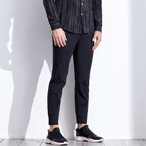 Lyocell <span class=keywords><strong>กางเกง</strong></span>ลำลองสำหรับผู้ชาย, <span class=keywords><strong>กางเกง</strong></span>ลำลองสำหรับฤดูใบไม้ผลิฤดูร้อนเอวสูงปานกลางเอวตรงมีซิปปิดยืดหยุ่นเล็กน้อยธรรมดา - Product Image 6