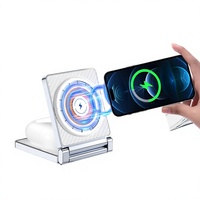 Vente directe d'usine, chargeur sans fil magnétique multifonctionnel 3 en 1, type C, chargeur rapide pour montre, téléphone, ordinateur de bureau