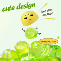 Vente en gros sur mesure Confiserie gommeuse à mâcher 3D en forme de fruit Bonbons mous Fudge aromatisé aux fruits Produits créatifs personnalisés