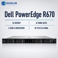Serveur Rack 1U Dell PowerEdge R670 à Haute Densité pour Charges de Travail d'Entreprise avec Performances Équilibrées DDR5 NVMe Dual Intel Xeon 6