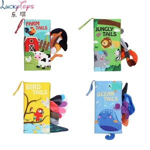 <span class=keywords><strong>Libros</strong></span> <span class=keywords><strong>de</strong></span> <span class=keywords><strong>tela</strong></span> <span class=keywords><strong>de</strong></span> dibujos animados Lucky <span class=keywords><strong>para</strong></span> bebés, juguetes suaves <span class=keywords><strong>de</strong></span> educación temprana, actividades con colas <span class=keywords><strong>de</strong></span> animales, interacción sensorial con sonido crujiente - Product Image 4