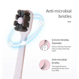 Escova de dentes eco extra macia, ultra macia, cerda de micro-nano 20000, efeito de limpeza boa para tecido sensível
