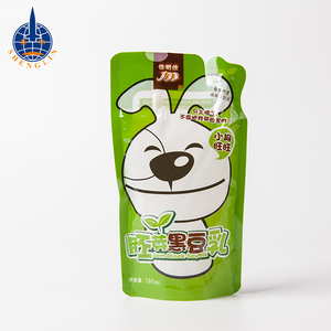 Doypack น้ำซุปข้นโยเกิร์ตบรรจุอาหารเหลว180มล. 250มล. ถุงเครื่องดื่มพร้อมหลอดภายในพลาสติกออกแบบได้ตามต้องการ - Product Image 2